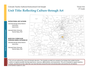 Unit Title: Reflecting Culture through Art