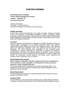 POSITION OPENING - Forensic Medical