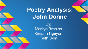Poetry Analysis: John Donne