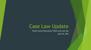 Case Law Update - Stenzel Law Office