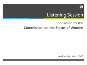 Commission on the Status of Women - University of Wisconsin