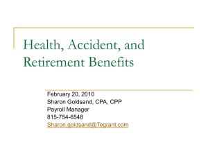 Health, Accident, and Retirement Benefits 2010