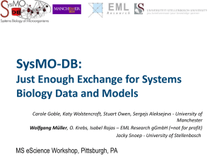 Just enough exchange for Systems Biology Data and Models.