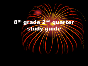 8th grade 2nd quarter study guide