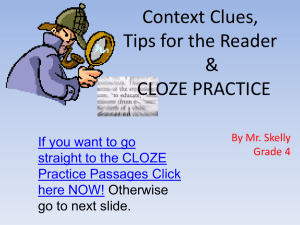cloze practice - Middletown Public Schools
