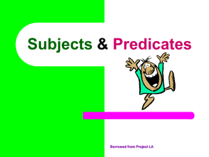 Subjects & Predicates