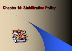Chapter 14: Stablization Policy