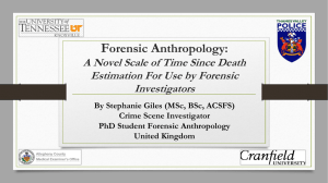 Forensic Anthropology: A New Method to Estimate the Time Since