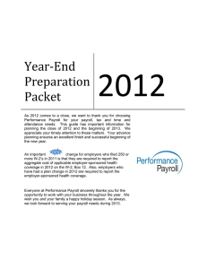 2012 - Performance Payroll