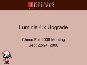 Luminis 4.x Upgrade