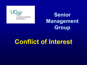 Conflict of Interest - UCSF Human Resources