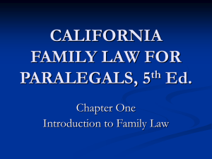 california family law for paralegals
