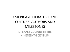 AMERICAN LITERATURE AND CULTURE: AUTHORS AND