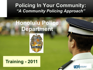 Community Policing Participant Training 2011