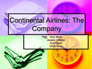 Continental Airlines: The Company