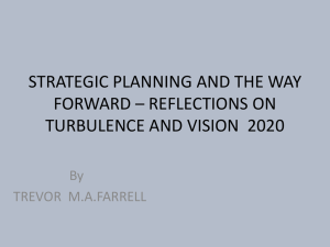 Strategic Planning and the way forward