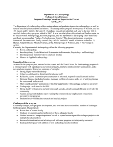 Anthropology Program Planning - PPC Report to Provost 2013 (doc)