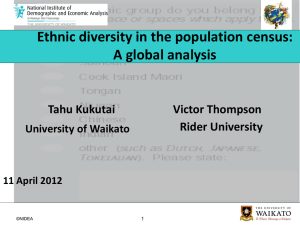 Observations from a global project on ethnic classification and