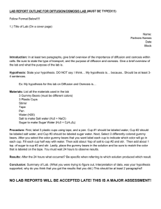 Lab Report (Materials, Procedure)