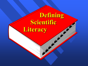 Defining Scientific Literacy