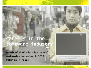 Careers in the software industry - North Plainfield School District