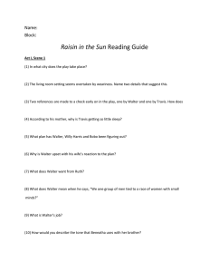 Raisin in the Sun Reading Guide Act 1