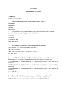 CHAPTER 1 Introduction to Corrections TEST BANK Multiple Choice