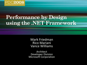 PRE07: Performance by Design using the .NET Framework
