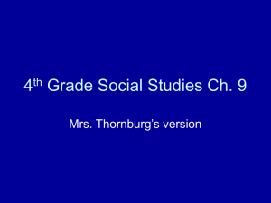 4th Grade Social Studies Ch. 9