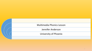 Multimedia Phonics Lesson - Technologyintegratedlanguagearts