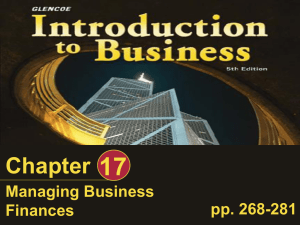 Chapter 17: Managing Business Finances