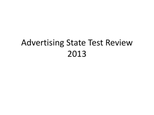 Advertising State Test Review 2011