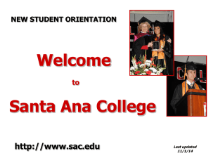 New Student Orientation Fall 2014 - Revised 1.5.15