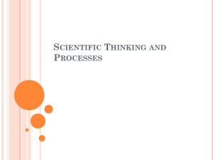 Scientific Thinking and Processes