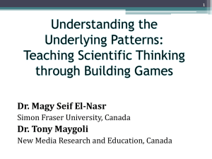 Understanding the Underlying Patterns: Teaching Scientific Thinking