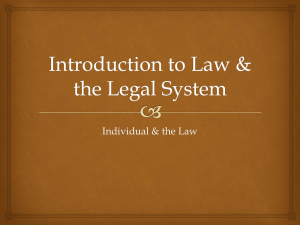 Introduction to Law & the Legal System