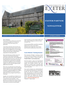 university of exeter – initial teacher education – partnership newsletter