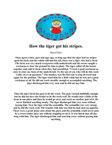 How the tiger got his stripes. text