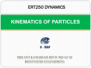kinematics of particles