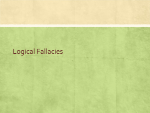 Logical Fallacies - Jo Doran, Ph.D., MFA