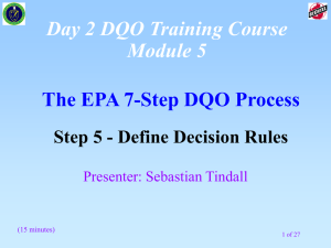 The EPA 7-Step DQO Process: Step 5