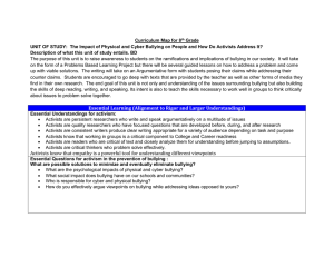 Curriculum Map for 8th Grade