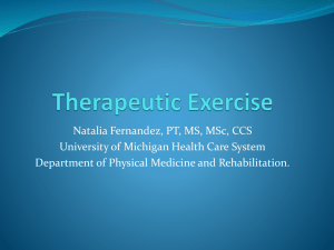 6.6.13 Therapeutic Exercise - Hompages | University of Michigan