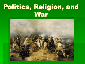 Politics, religion, and war