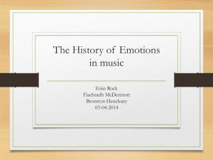 The History of Emotions in music ppt