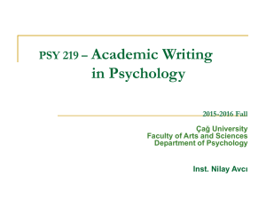 PSY219_week1_academic writing in psychology