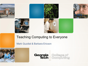 Contexts in Computer Science Education
