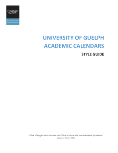 style guide - University of Guelph