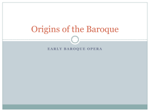 Origins of the Baroque - Alabama School of Fine Arts