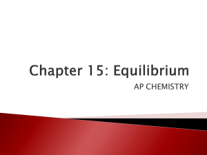 Chapter 15: Equilibrium